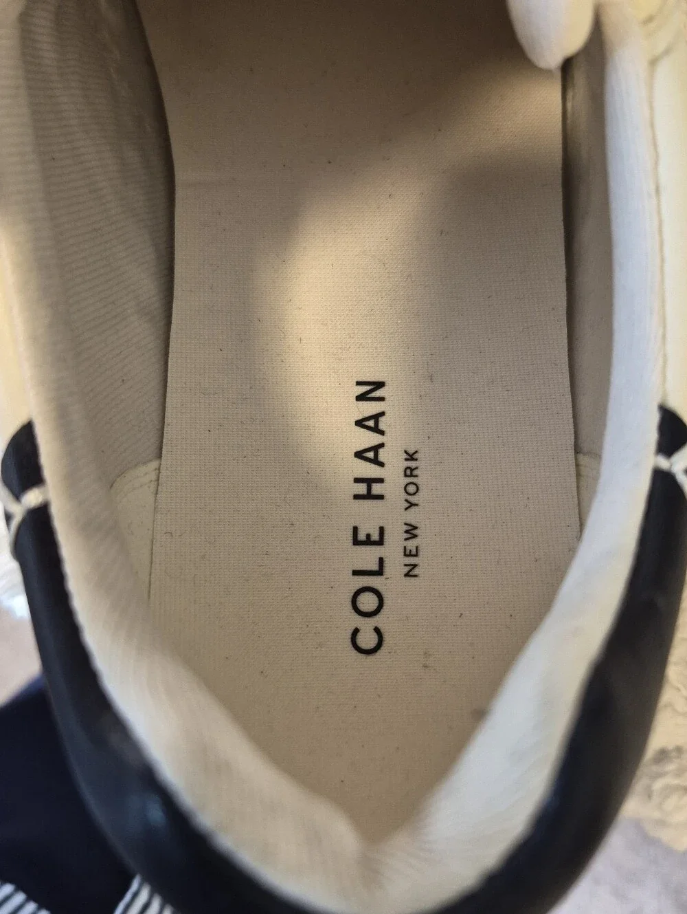NEW Cole Haan Grandpro Premier Sneakers Women's Sz 9 Ivory/Navy Casual Shoes